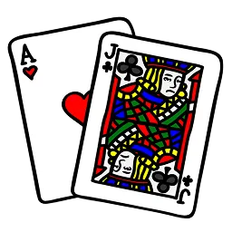 Play Blackjack online for free - cards on the game table