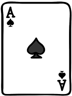 The image of the Ace of Spades playing card on the 21 game logo